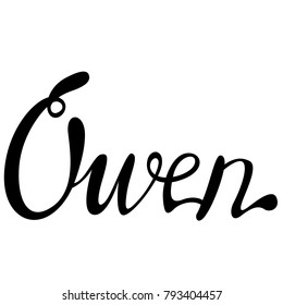 Owen name lettering