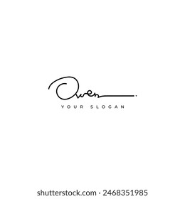 Diseño de Vector de logotipo de la firma de Owen