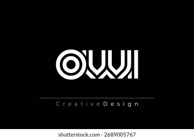 OWI Creative Unique Modern Letter Logo Design. Elegantes Monogramm-Logo-Design mit dekorativen Elementen und Typografie