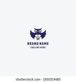 owl abstract logo design vector download for real estate