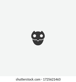 Owl Abstract logo icon template design in Vector illustration