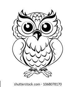 Owl. Abstract vector clip art