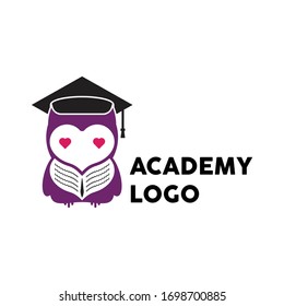 Frauenakademie für Bildungs-Logo Vektorillustration Illustration