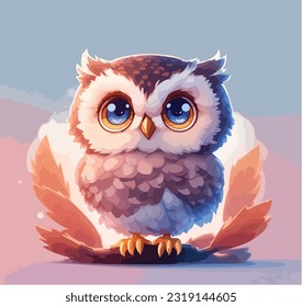 Owl with adorable and stunningly large eyes 