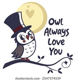 Owl Always Love You Vector Design