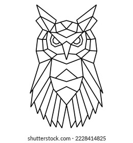 owl animal art logo image