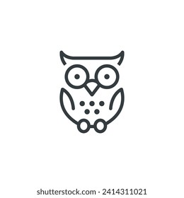 Owl animal bird icon, vector illustration