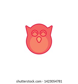 owl animal icon on a white background