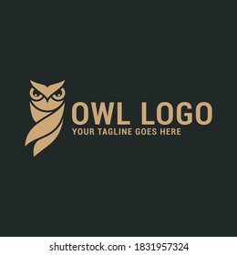 Owl animals logo icon vector template. Premium design owl logo concept.