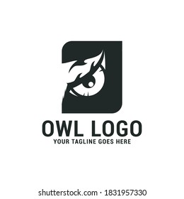 Owl animals logo icon vector template. Premium design owl logo concept.