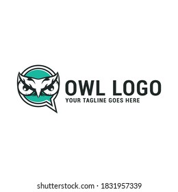 Das Logo der Eule-Tiere ist eine Vektorvorlage. Premium-Design-Eule-Logo-Konzept.