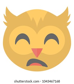 
An owl annoyed expression shown via smiley
