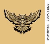 Owl art , creative design vector
