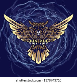 owl art illustration 