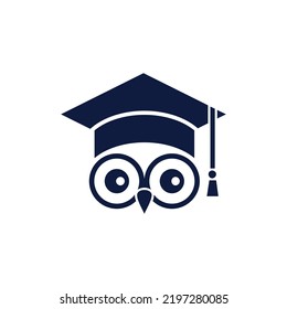 Owl Bachelor Graduate Logo Icon Vector Graphic Design