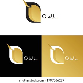 Owl Based Iconic Logo with Book Pages - Owl and Books Company Logo Template