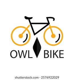 owl bike logo design, suitable for brand names