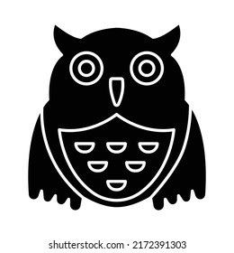 Owl bird animal Vector icon which is suitable for commercial work and easily modify or edit it

