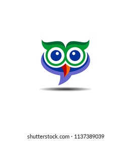 owl bird chat logo