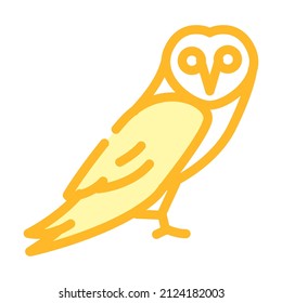 owl bird color icon vector. owl bird sign. isolated symbol illustration