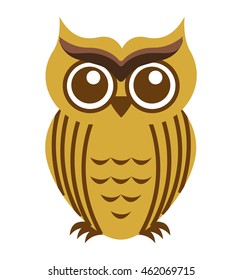 owl bird cute icon vector illustration design