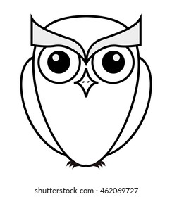 owl bird cute icon vector illustration design