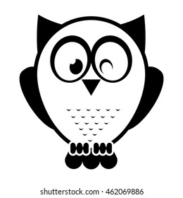 owl bird cute icon vector illustration design