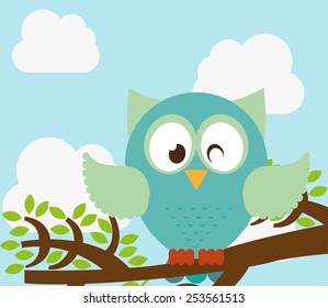 owl bird design, vector illustration eps10 graphic 