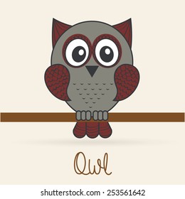 owl bird design, vector illustration eps10 graphic 