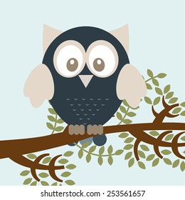 owl bird design, vector illustration eps10 graphic 