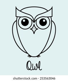 owl bird design, vector illustration eps10 graphic 