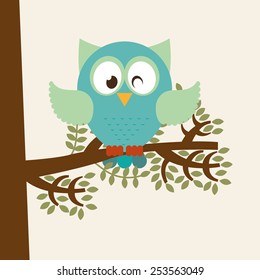 owl bird design, vector illustration eps10 graphic 