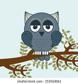 owl bird design, vector illustration eps10 graphic 