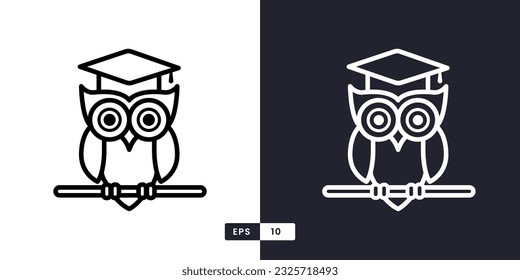 owl bird education character Logo Creative luxury Modern Vector icon template