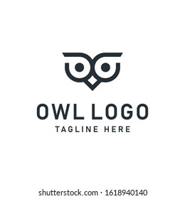 Diseño de logotipo plano Bird Owl