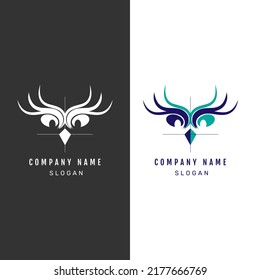 Logo-Design für Vogelleder. - Vektorgrafik.