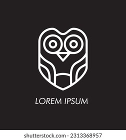 Owl Bird Flat Logo Design