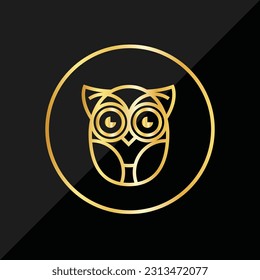 Owl Bird Flat Logo Design