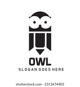 Owl Bird Flat Logo Design