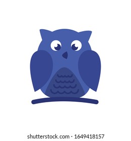 owl bird flat style icon vector illustration design