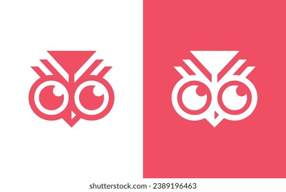 Owl bird head design icon
