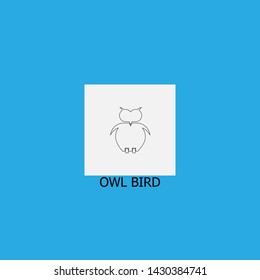 owl bird icon sign signifier vector