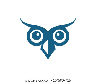 owl bird illustration logo template vector icon