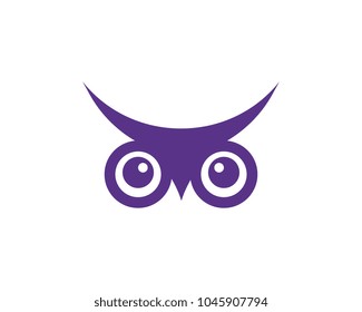 owl bird illustration logo template vector icon