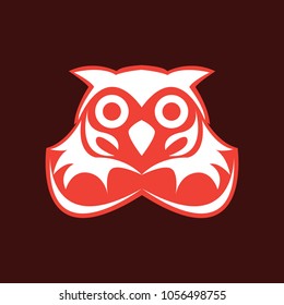 
owl bird illustration logo template