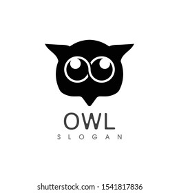 Owl bird illustration logo template vector icon