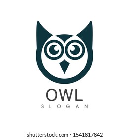 Owl bird illustration logo template vector icon