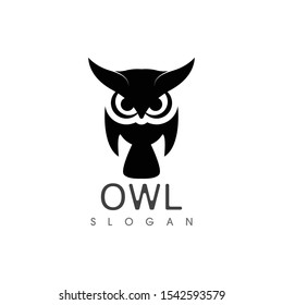 Owl bird illustration logo template vector icon