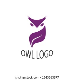 Owl bird illustration logo template vector icon Creative