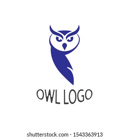 Owl bird illustration logo template vector icon Creative